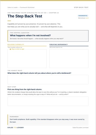 Preview of the Step Back Test worksheet